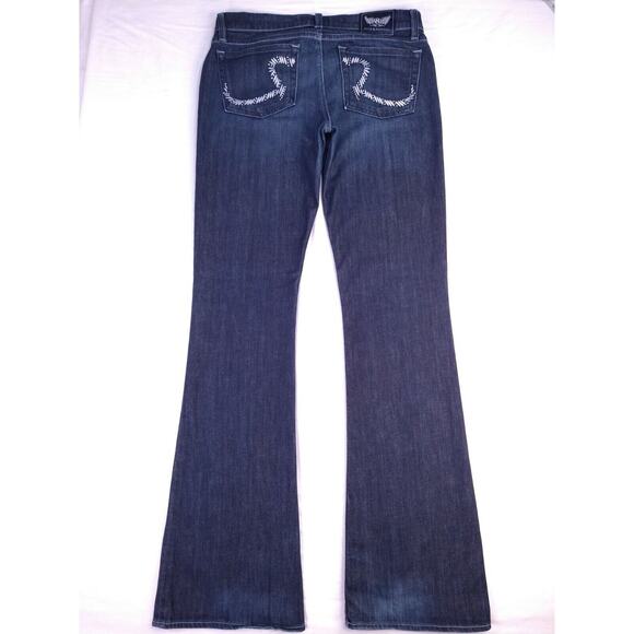 Rock & Republic Kassandra Dark Wash Stretch Embellished Sz 28 - Picture 2 of 12